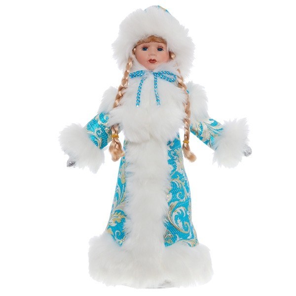 Новогодняя кукла Нежная Снегурочка (голубая)