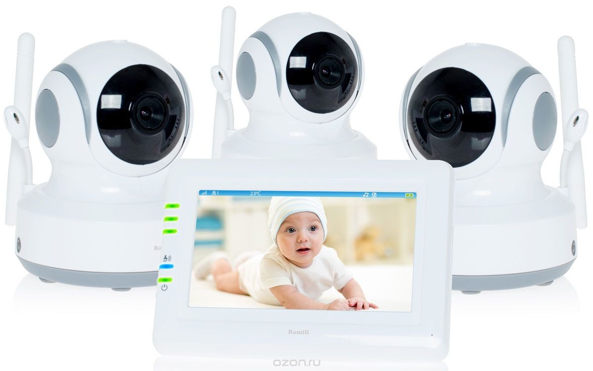 Видеоняня Ramili Baby RV900X3 White