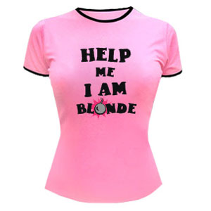 Футболка Help me I am blonde