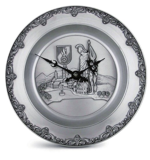 Декоративные настенные часы из олова St.Florian, 23 см