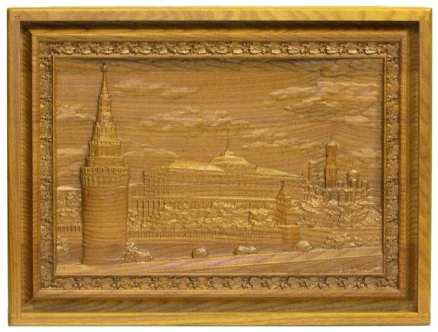 Лото в резной шкатулке из мореного ясеня Кремль