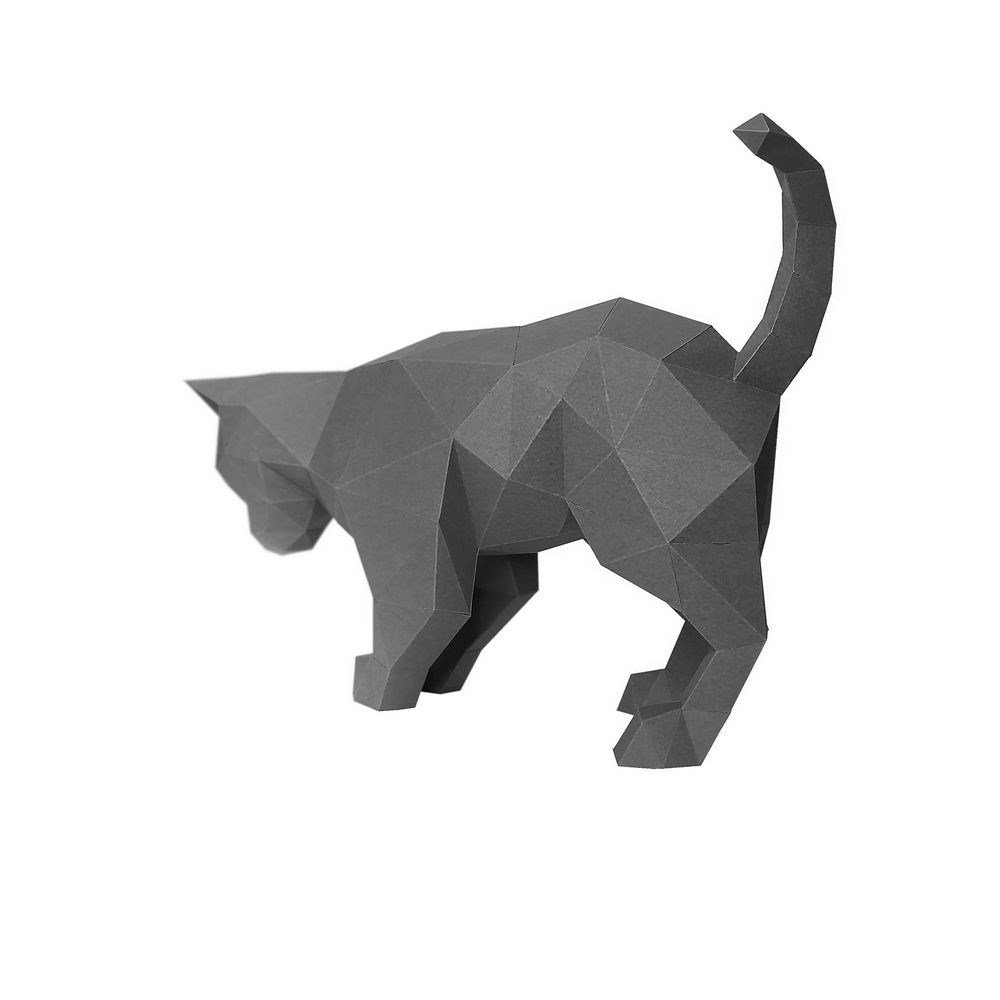 Оригами фигура Paperraz для сборки Кот Дымок