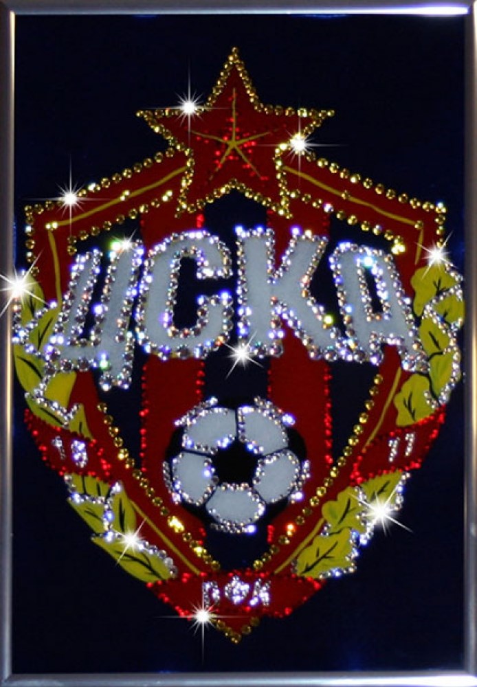 Картина с кристаллами Логотип ЦСКА (Swarovski)
