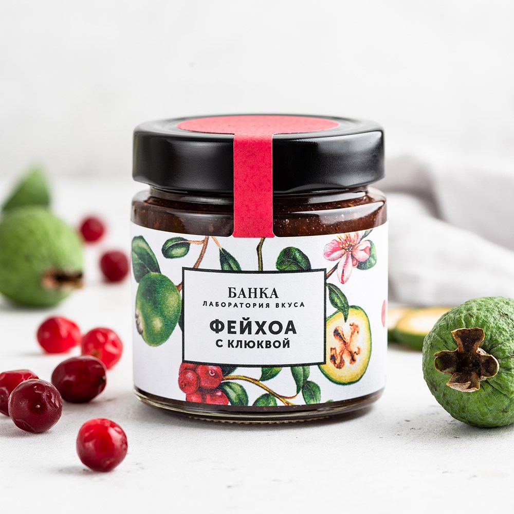 Десерт из фейхоа с клюквой