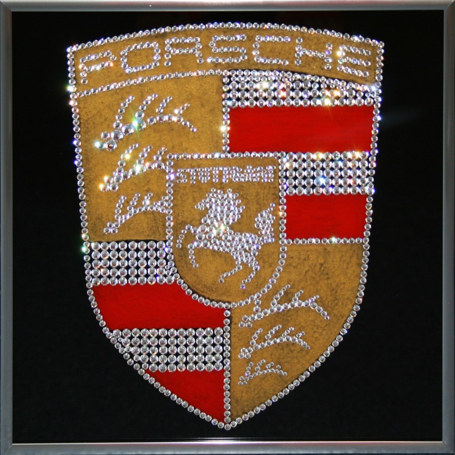 Картина с кристаллами Сваровски Porsche
