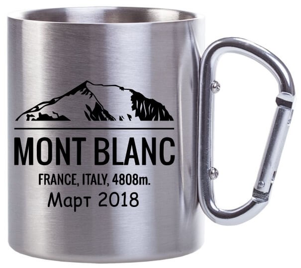 Кружка Carabine с именной гравировкой MONT BLANC