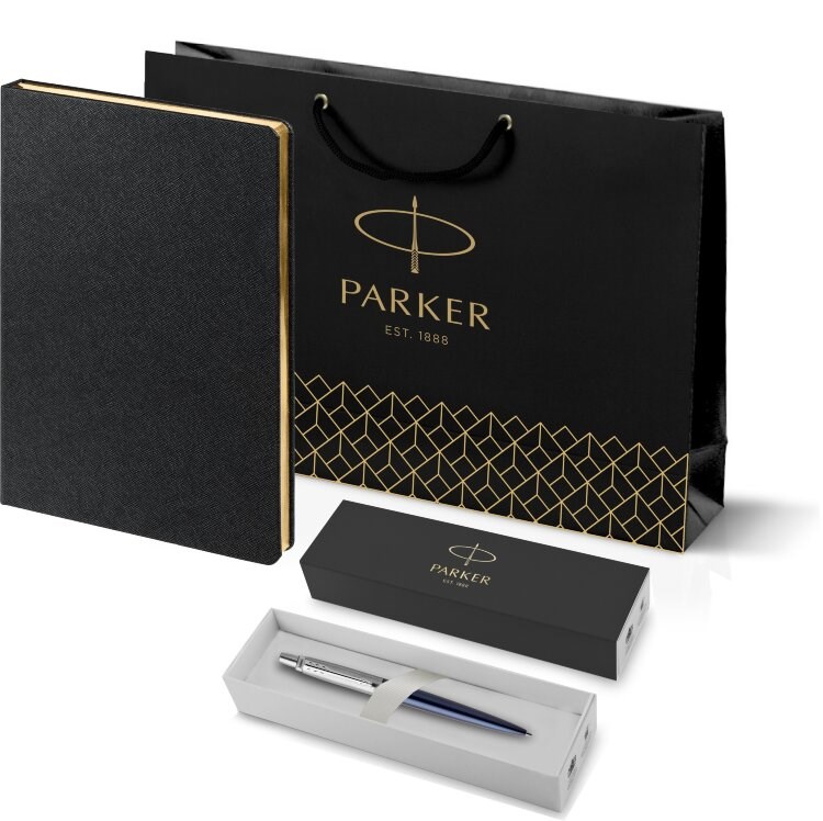 Подарочный набор Parker: шариковая ручка Parker Jotter Essential, Royal Blue CT и ежедневник 195_11105303186