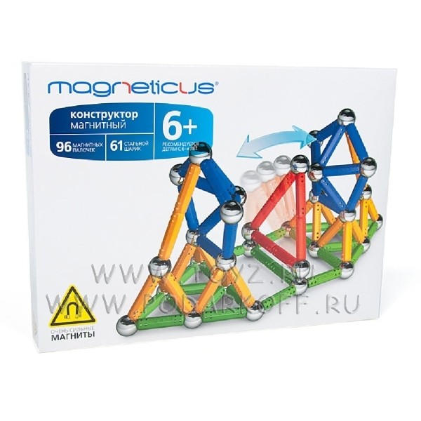 Magneticus конструктор (157 элементов) 4 цвета