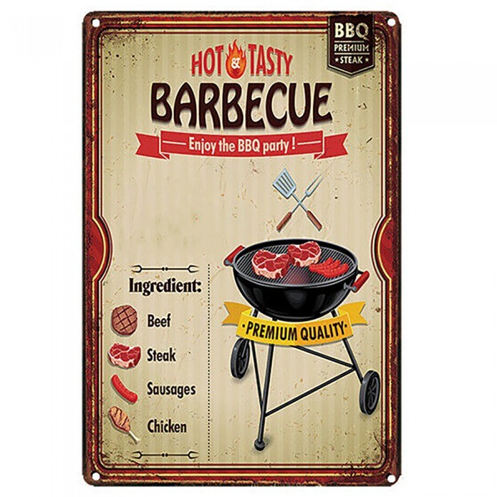 Винтажная металлическая вывеска Home Comfort Tasty barbecue