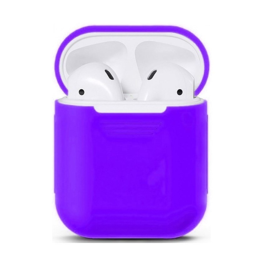 Силиконовый чехол Silicon Case для AirPods (Фиолетовый)