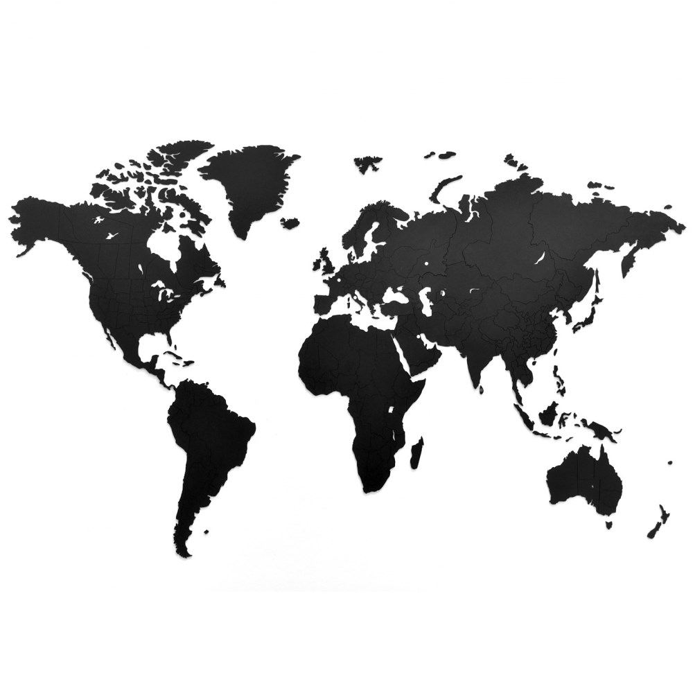 Декоративная карта мира Wall Decoration Black