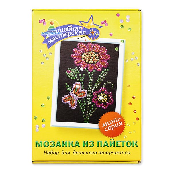 Мозаика из пайеток «Цветочек»