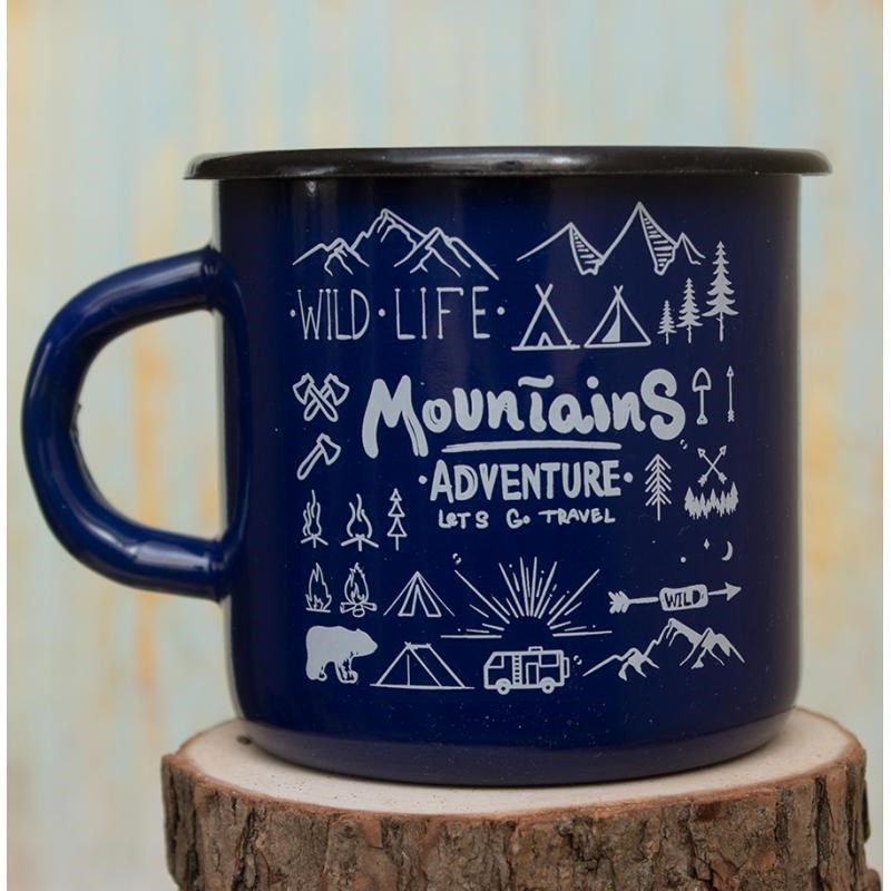 Эмалированная кружка Mountains Вlue