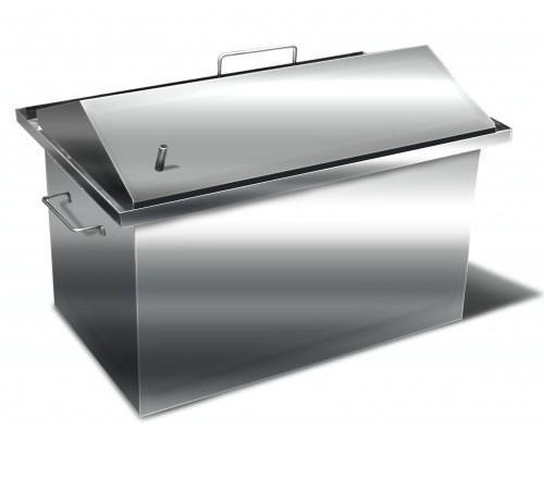 Коптильня из нержавейки стандарт 400*250*200, 1,5 мм