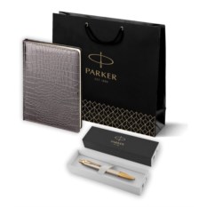 Подарочный набор: шариковая ручка Parker IM Premium Warm Silver 193349_41687