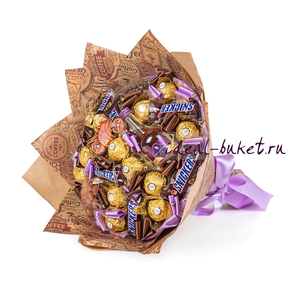 Самодельный букет из конфет на день Рождения: идеи