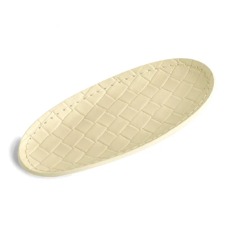 Лоток для мелочей из кожи Treccia (слоновая кость)