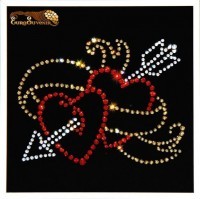 Картина Swarovski Сердца и стрела Амура