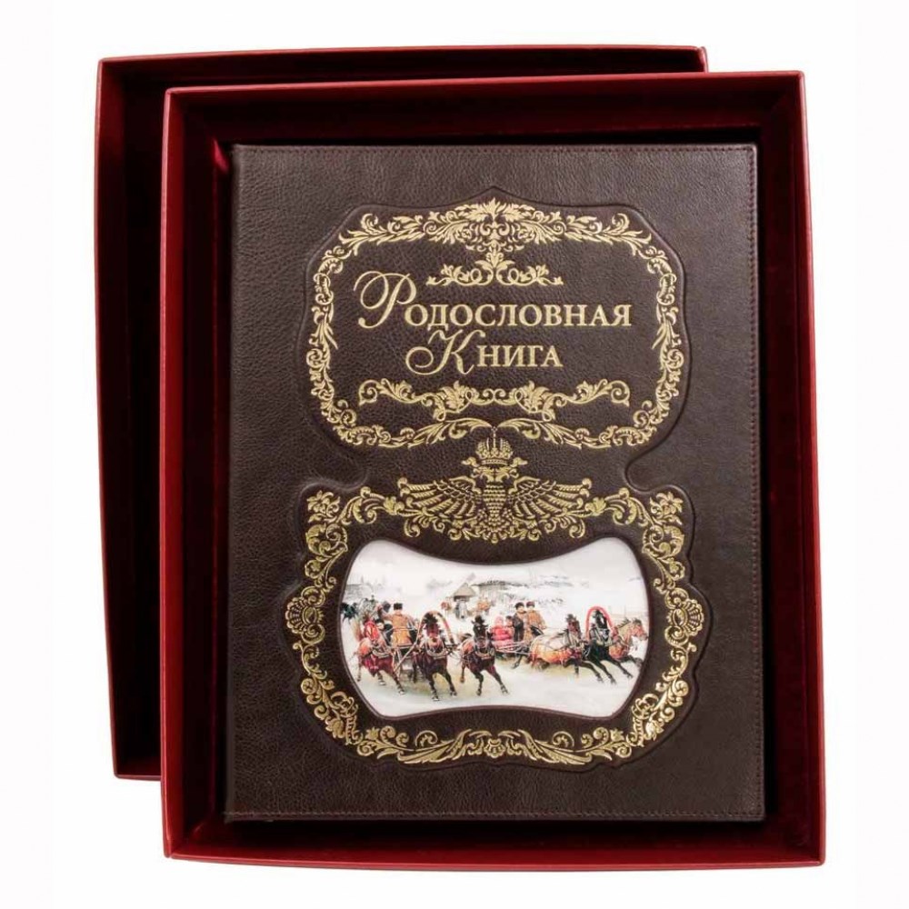 Родословная книга Тройка в футляре с бархатным ложементом