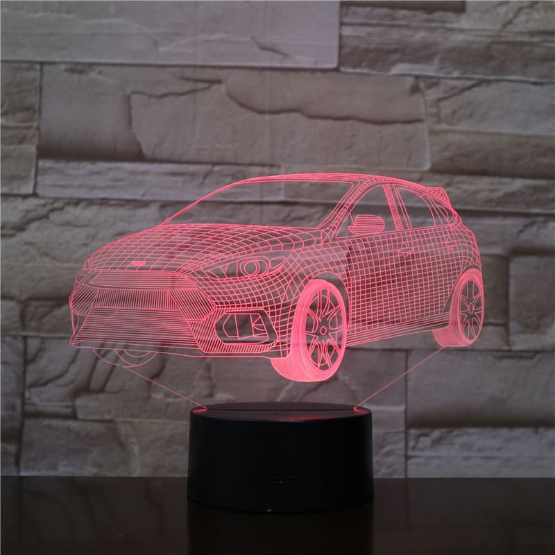 3D Ночник Хэтчбэк с именами на заказ