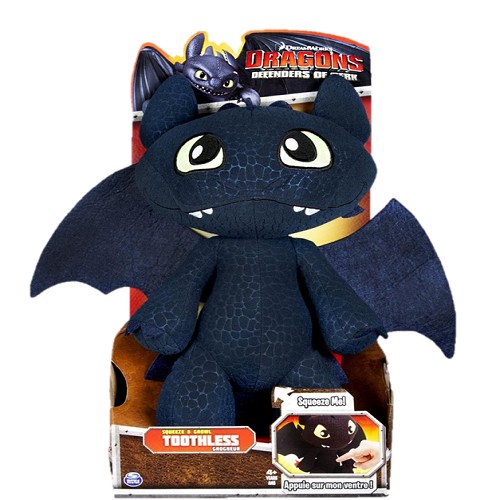 Мягкая игрушка Дракон Беззубик из м/ф Dragons со звуком