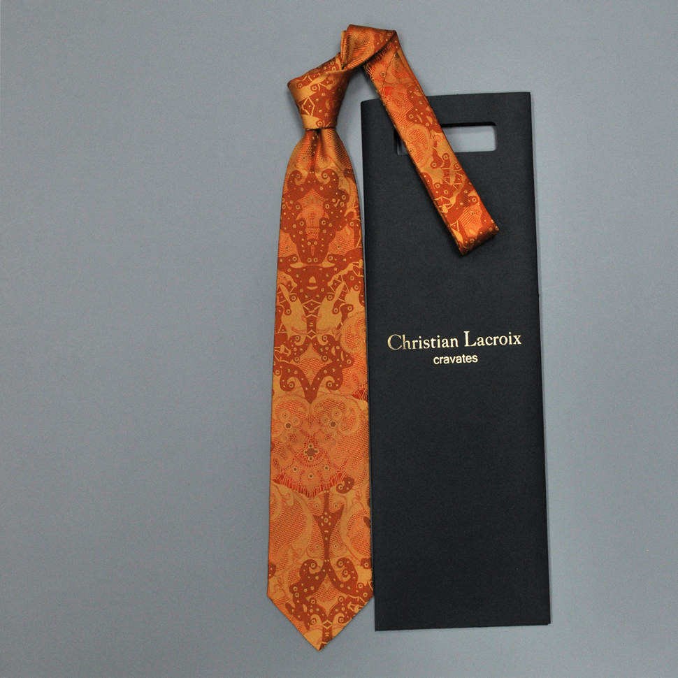 Галстук в оранжевых оттенках Christian Lacroix 837162
