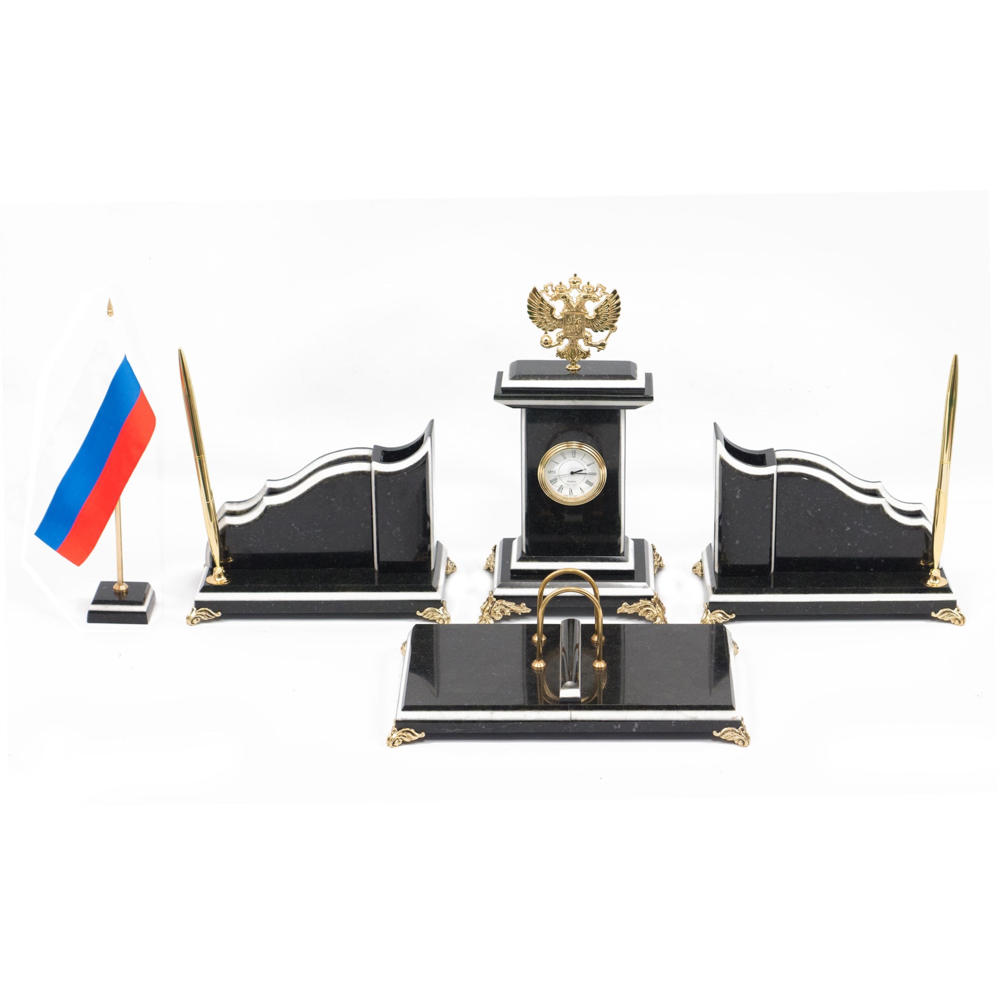 Подарочные часы из мрамора Герб