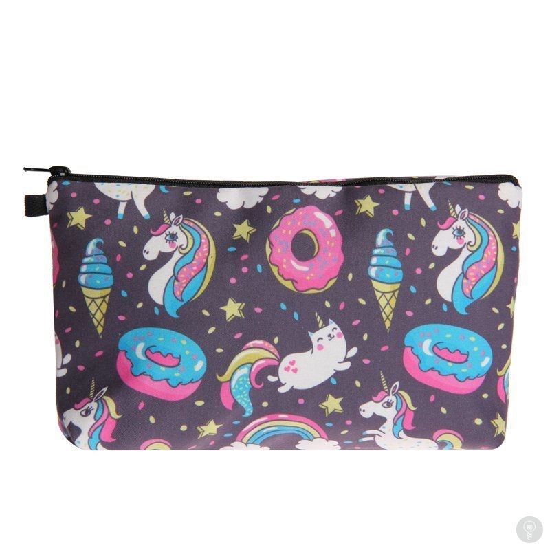 Косметичка Unicorns with ice cream and donuts