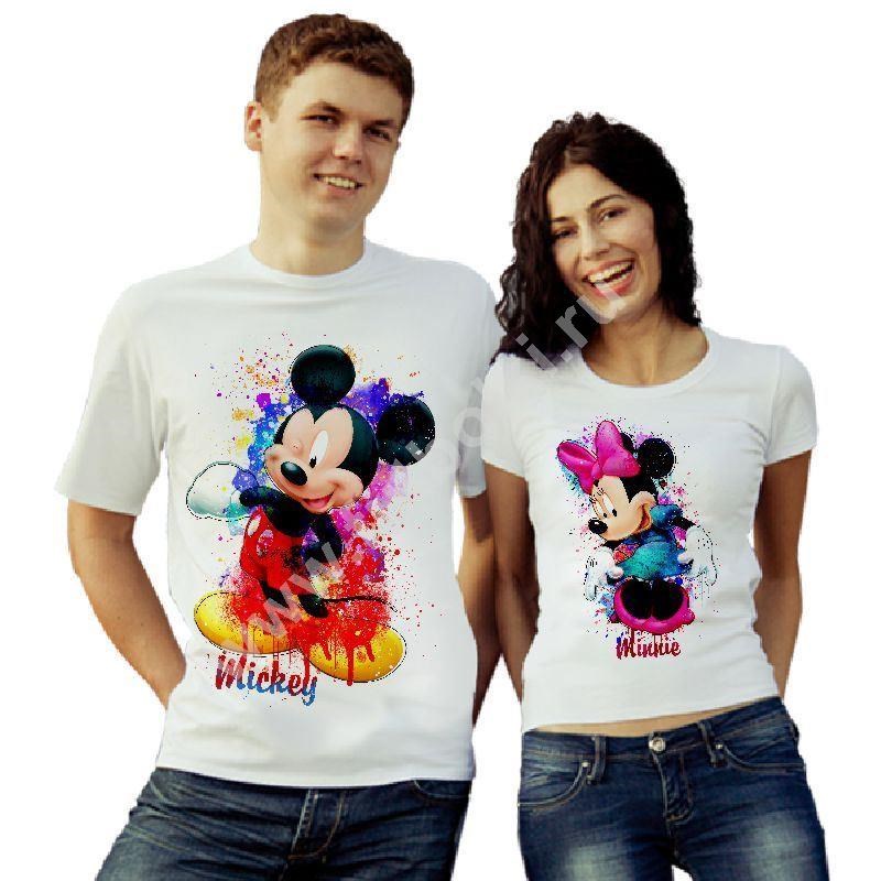 Парные футболки Mickey и Minnie