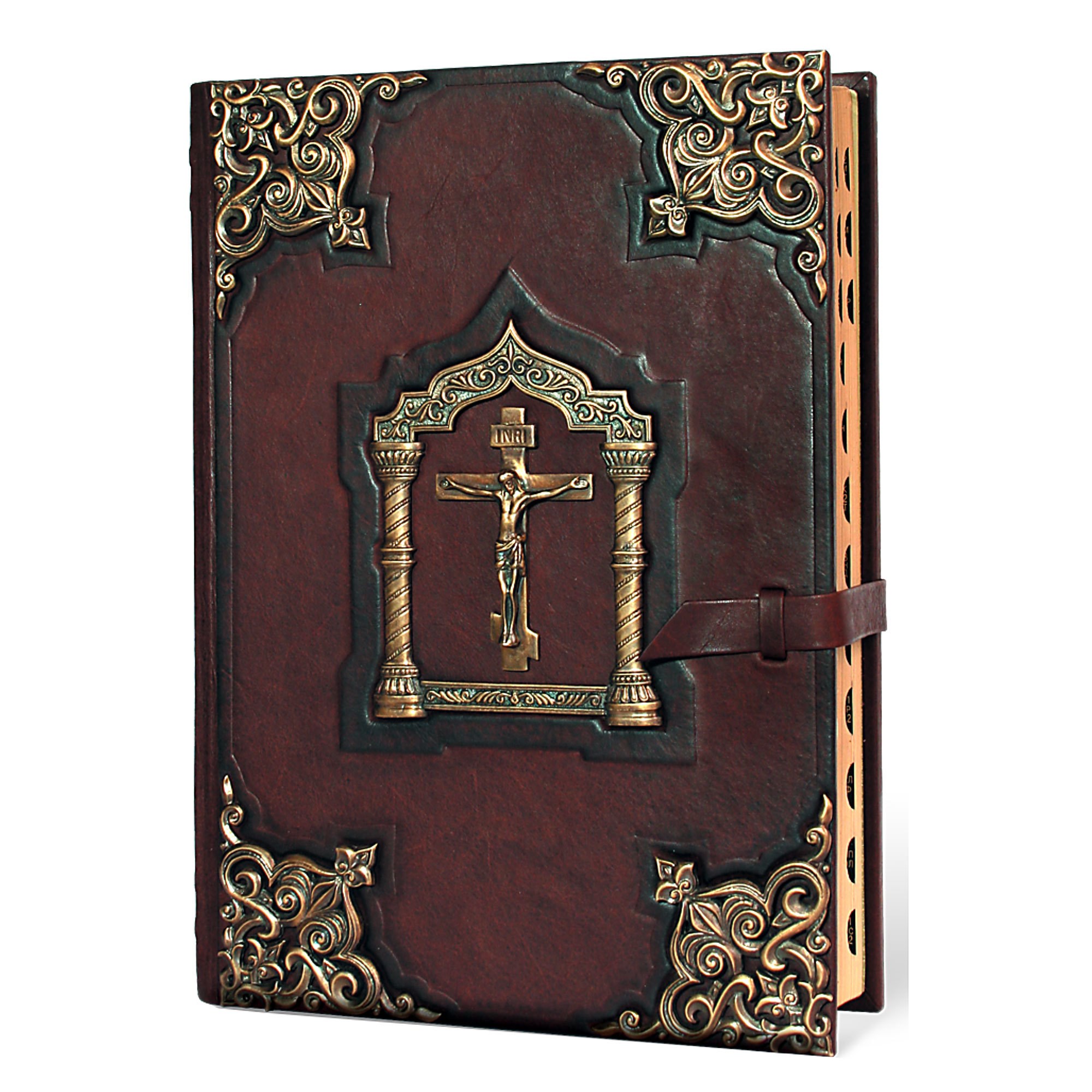 Большая книга Библия с литьем