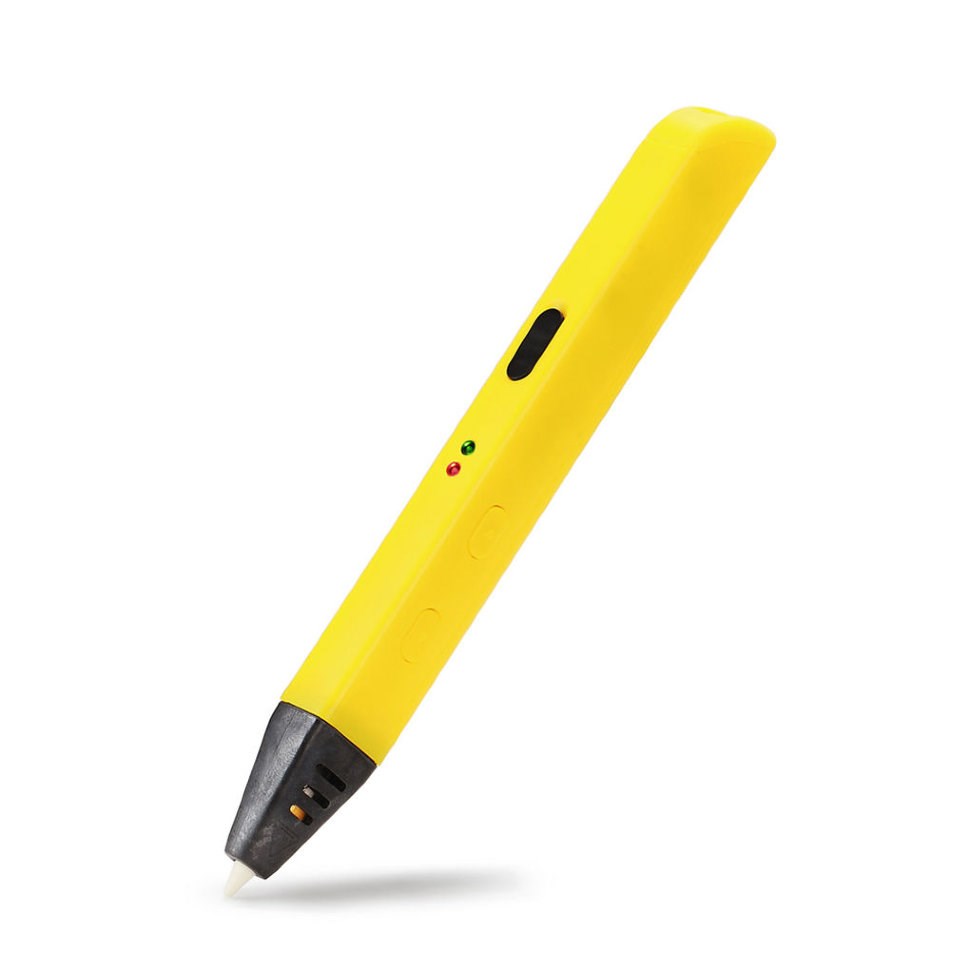 3D ручка Spider Pen Slim Yellow с USB-зарядкой и трафаретами