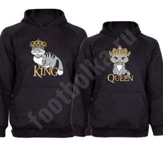 Парные толстовки King сat/ Queen cat