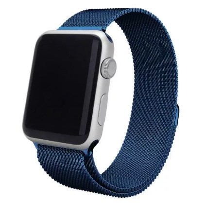 Металлический ремешок Milanese loop для Apple Watch (синий)