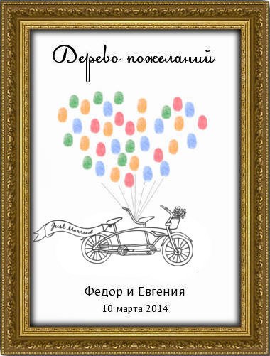 Дерево пожеланий на свадьбу Шары