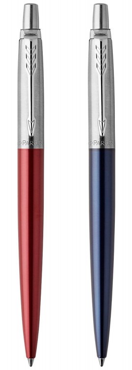 Набор из 2х ручек Parker 2033154: Jotter London Parker Jotter Essential, Kensington Red CT и Jotter Essential, Royal Blue CT