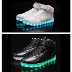 Светящиеся LED кроссовки с высоким подъемом