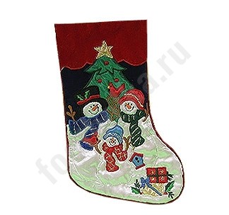 Новогодний носок Снеговики