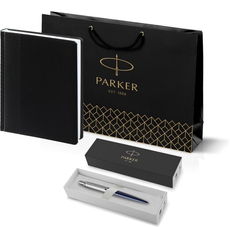 Подарочный набор Parker: шариковая ручка Parker Jotter Essential, Royal Blue CT и ежедневник 195_2645303186