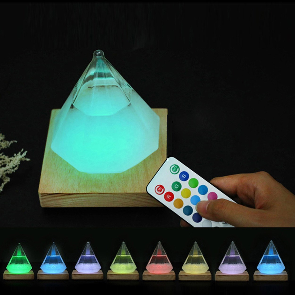 Штормгласс Кристалл с RGB подсветкой