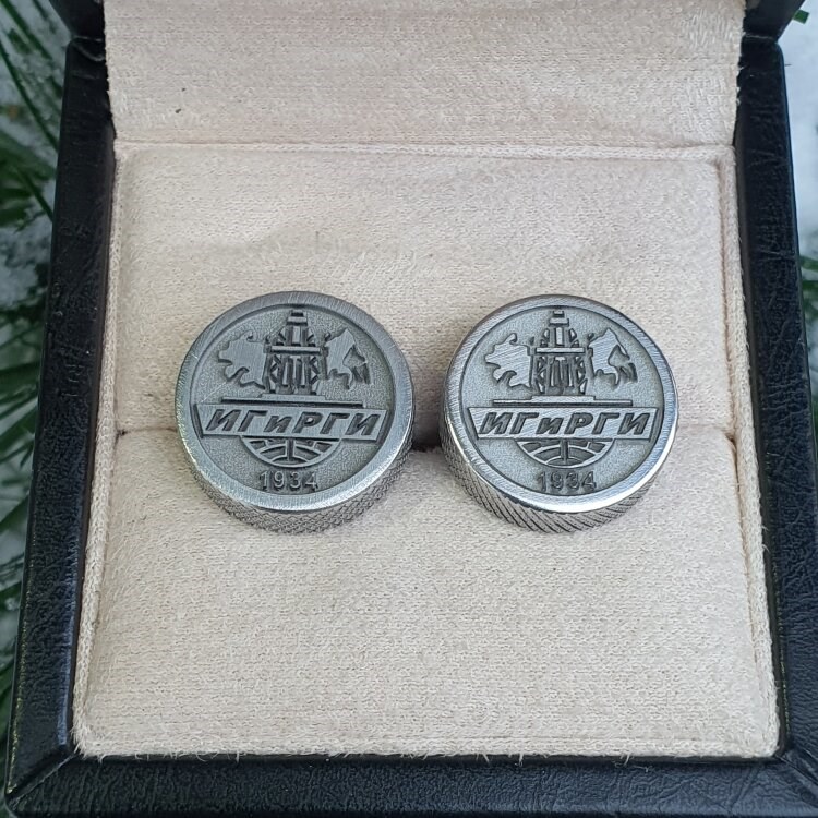 Запонки «Aluminum Accessoires АЛ-20/001» с гравировкой