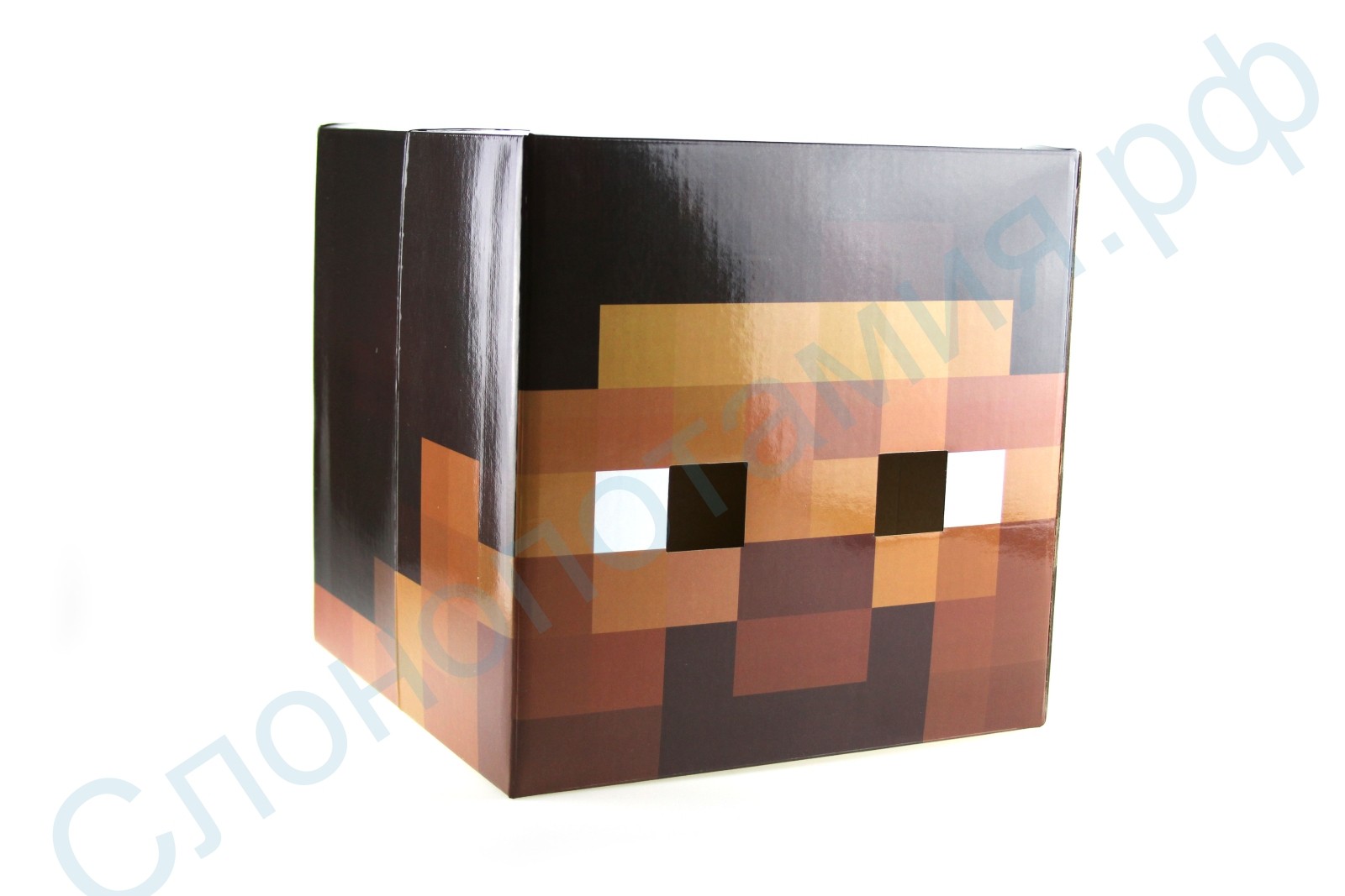 Картонная маска Steave Head из Майнкрафт