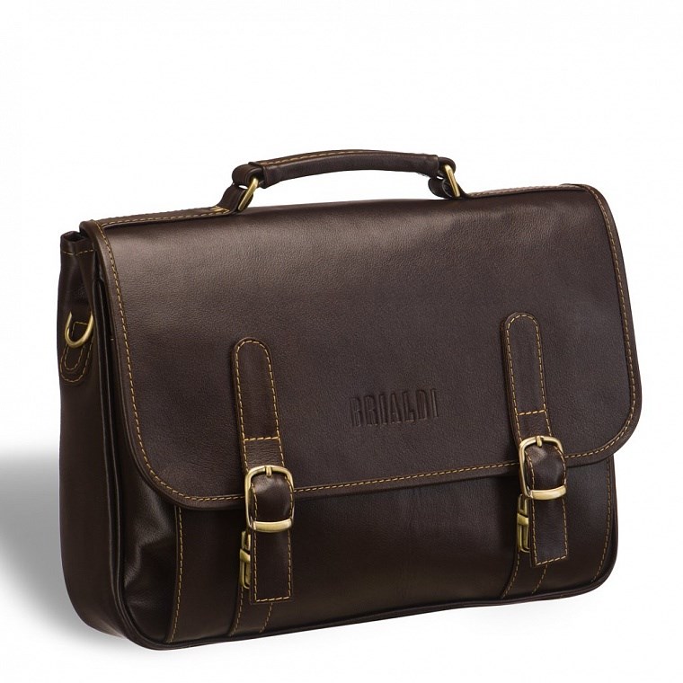 Кожаный портфель Brialdi Faraday brown