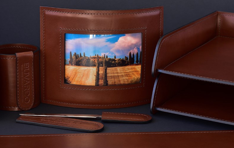 Рамка для фотографий DE LUXE из кожи Full Grain Toscana Tan