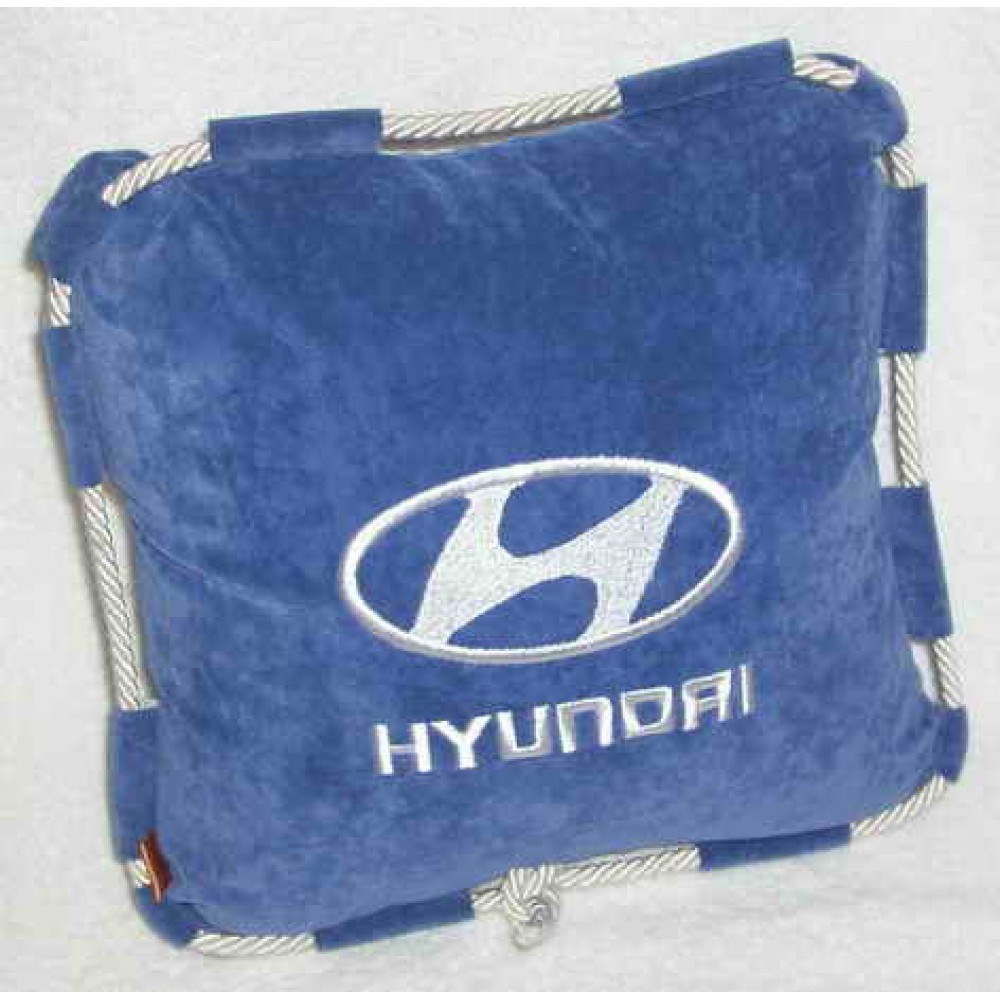 Синяя со шнурком подушка Hyundai