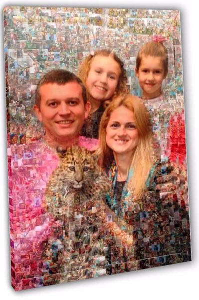 Фотомозаика из фотографий для семьи
