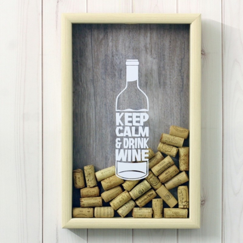 Копилка для винных пробок Keep Calm -wine Bottle