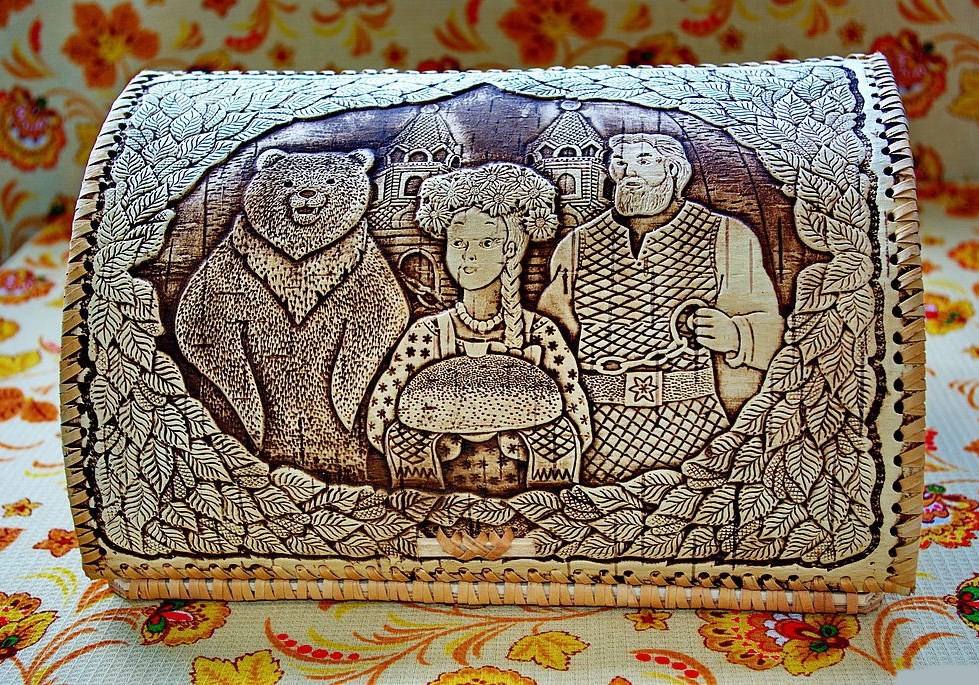 Хлебница из бересты Каравай