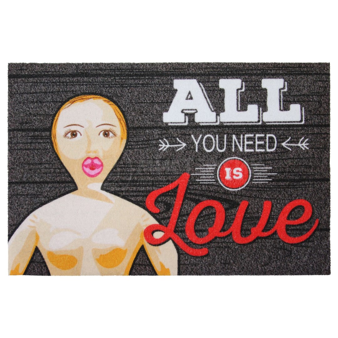 Коврик для входной двери All you need is love