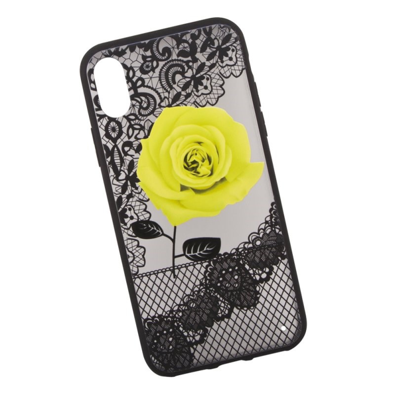 Защитная крышка LP для iPhone X/Xs Роза желтая