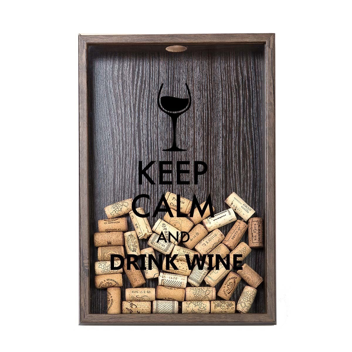 Копилка для винных пробок Keep Calm (венге, 43х29 см)